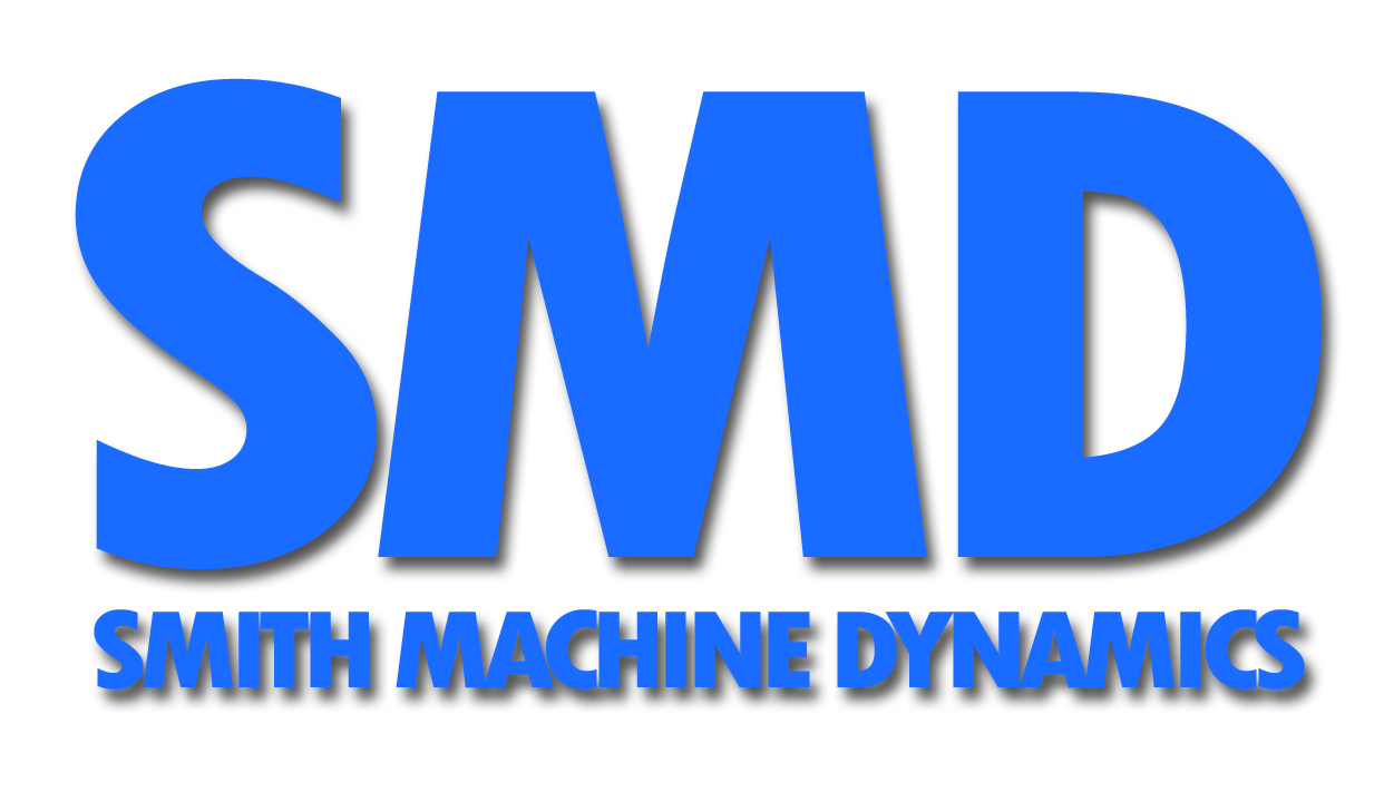 Custom industrial roller V blocks manufactured by Smith Machine Dynamics in Houston, Texas Logo