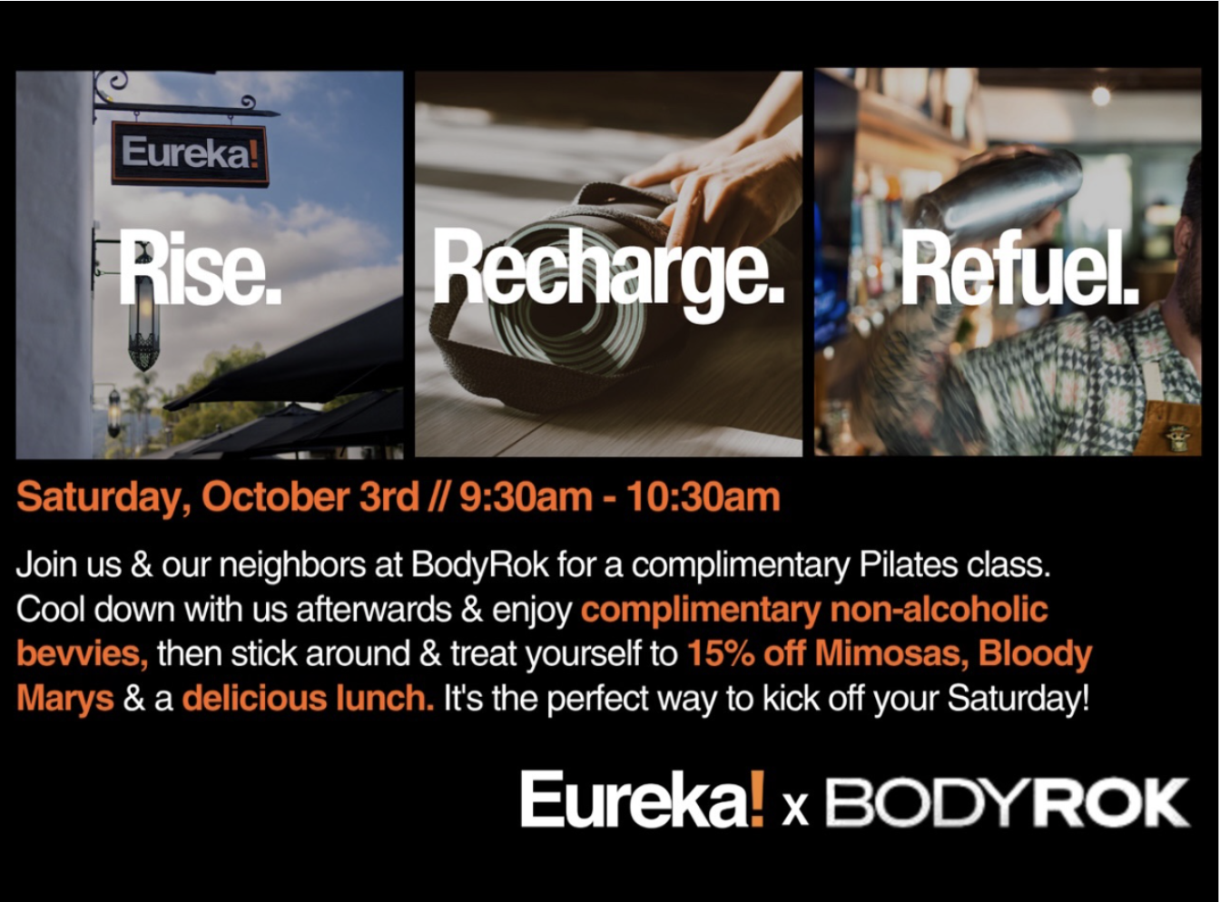 Eureka! x BodyROK: Rise. Recharge. Refuel