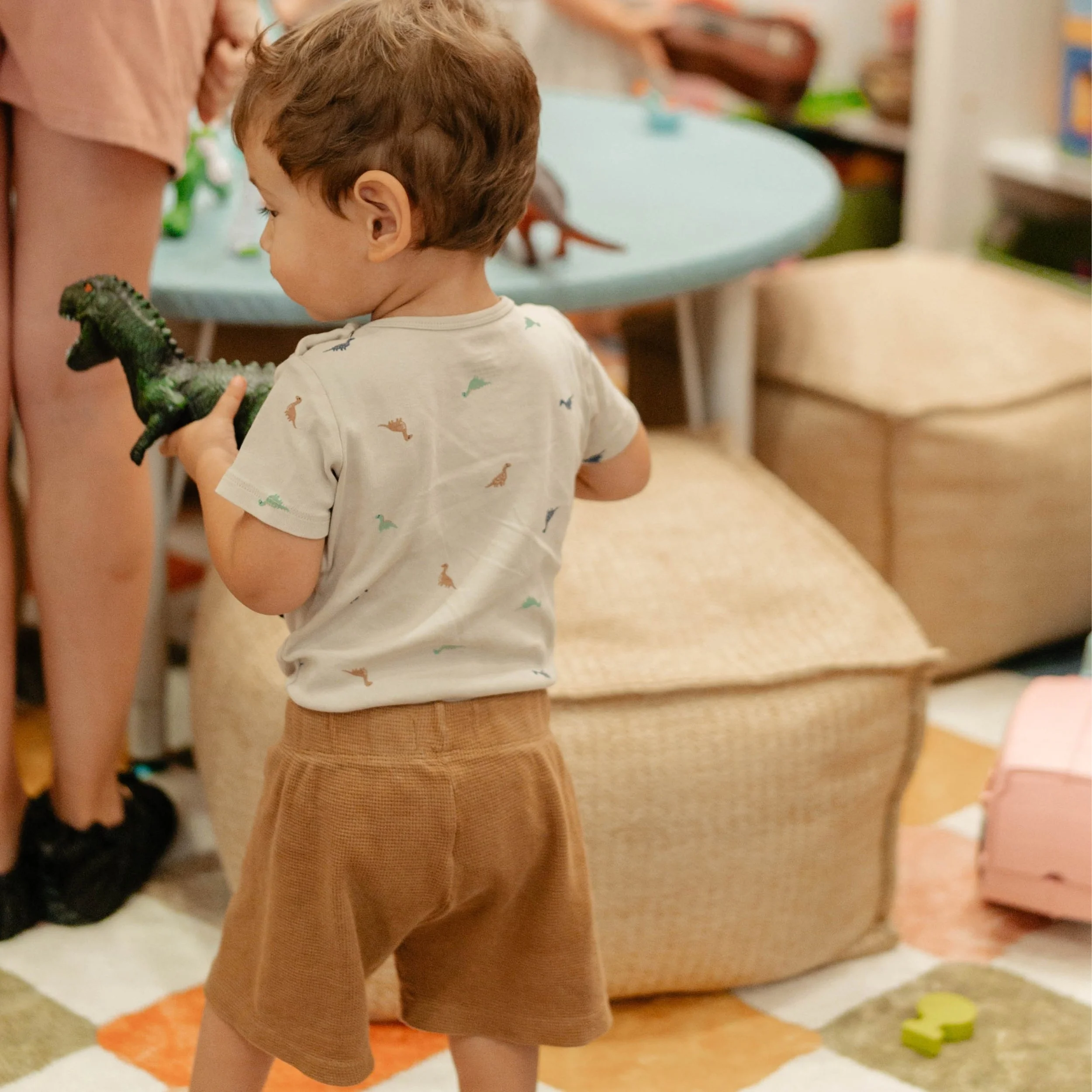 Toddler exploring during Little Cruisers at Pitter-Patter Play