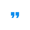 Blue quotation marks on a black background