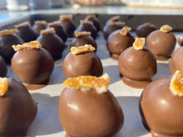 Gourmet Candied Orange Chocolate Truffles