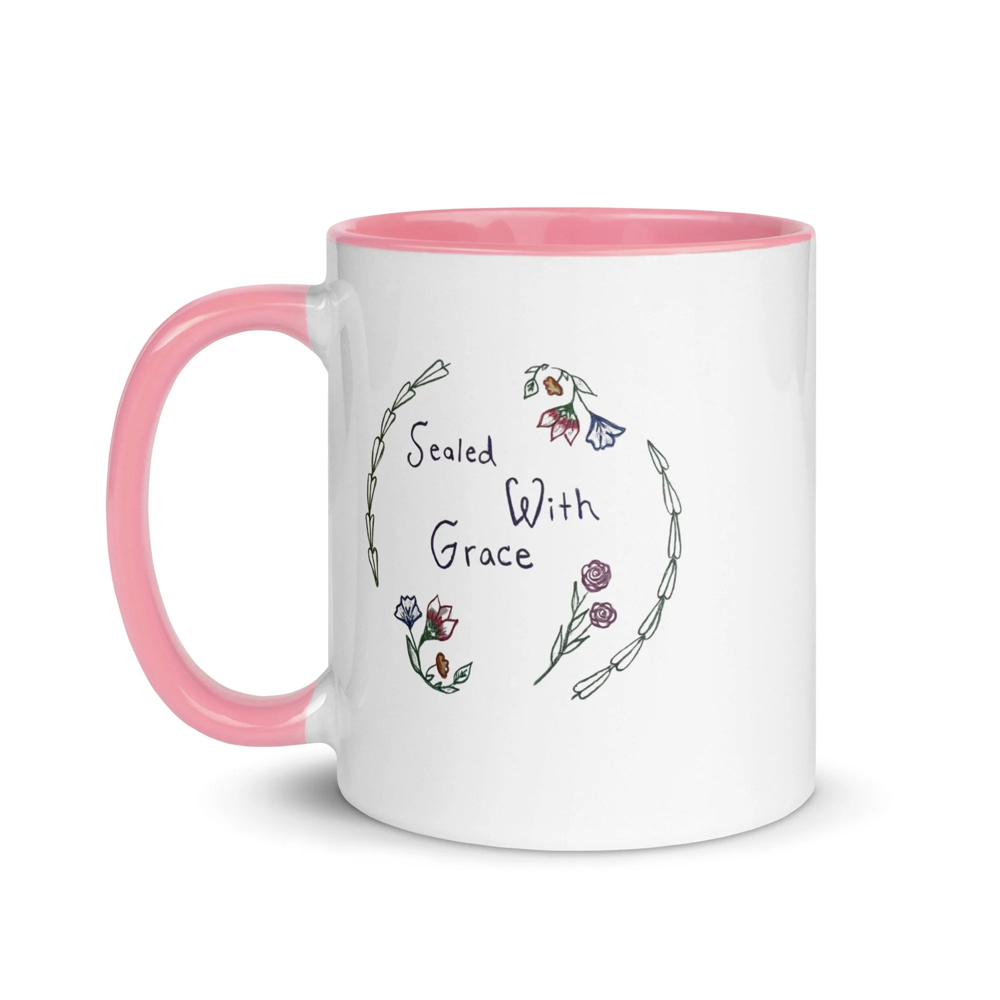 Flowery Sealed With Grace Mug
