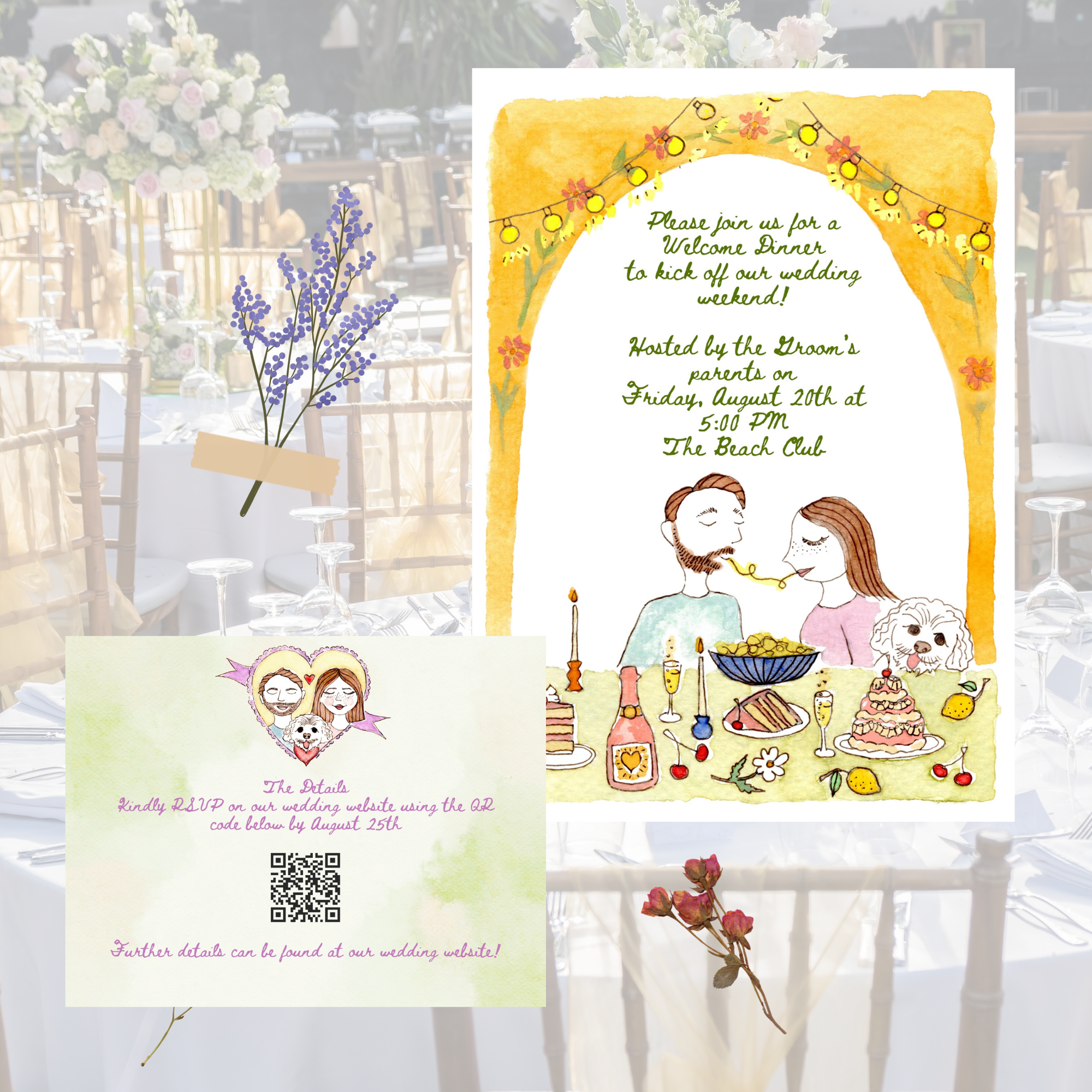 2 Piece Fully Custom Wedding & Event Suite