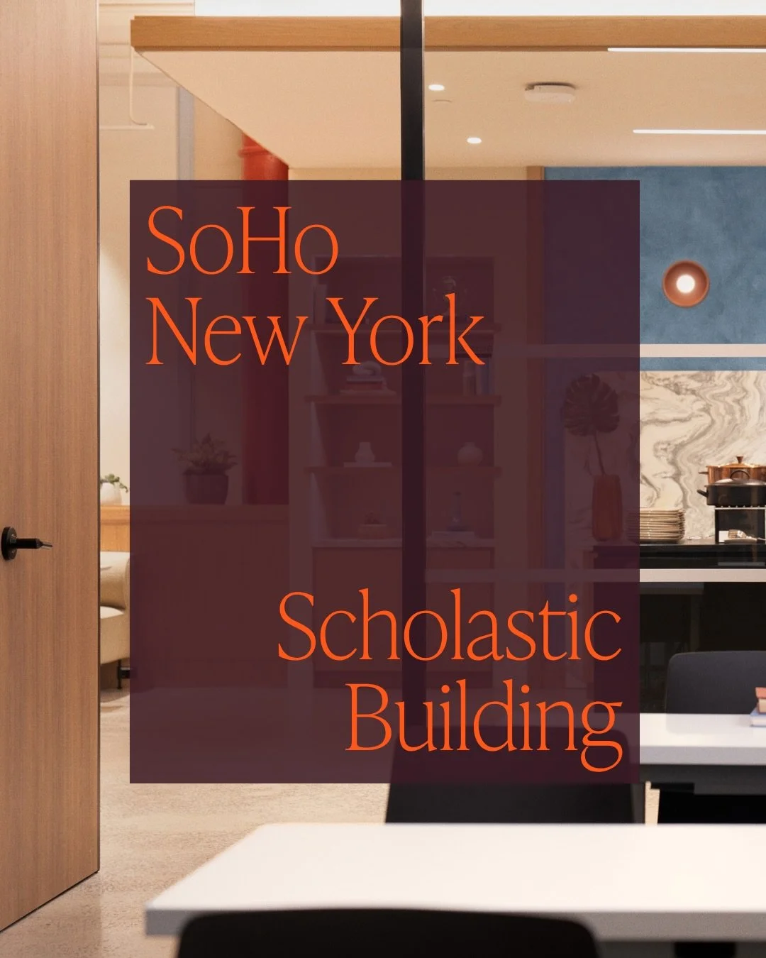A building known for stories deserved a space that tells one.

CHG in SoHo pays homage to its roots in the Scholastic building, a piece of SoHo shaped by Aldo Rossi's belief that architecture should carry the memory of the city around it. We didn't w
