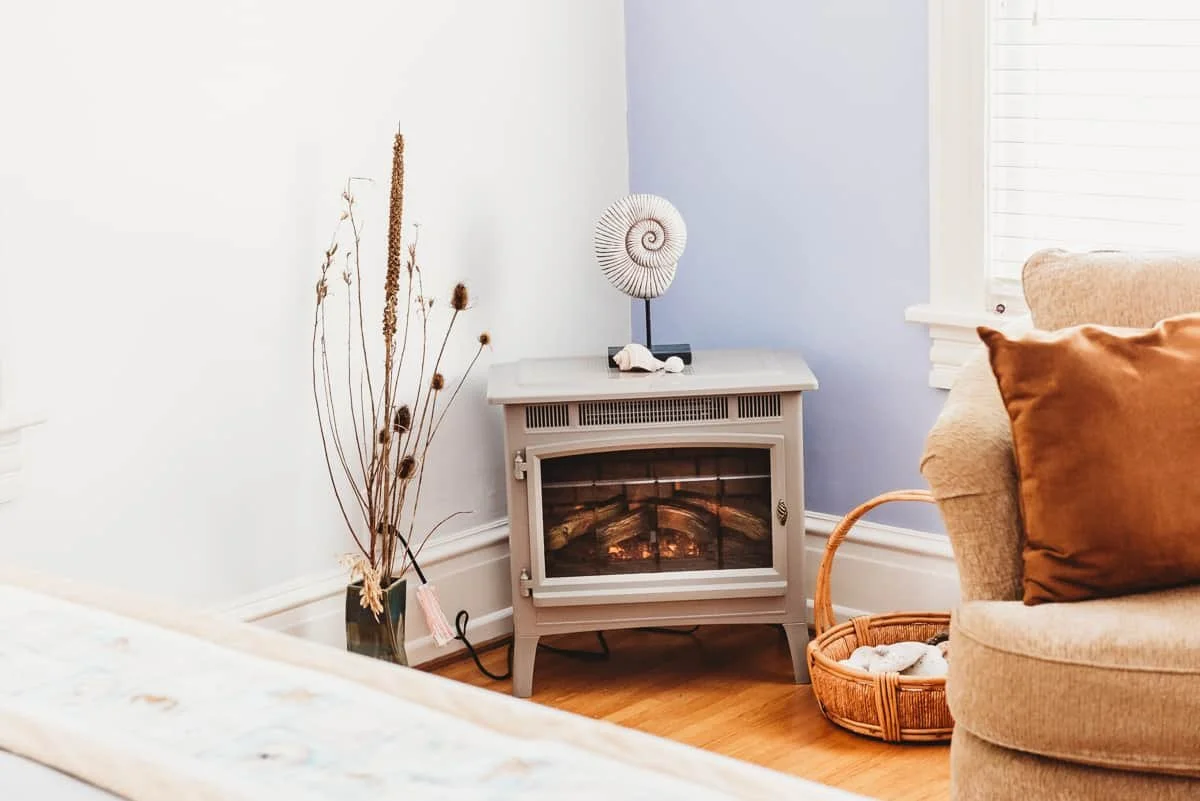 Cozy Coastal fireplace