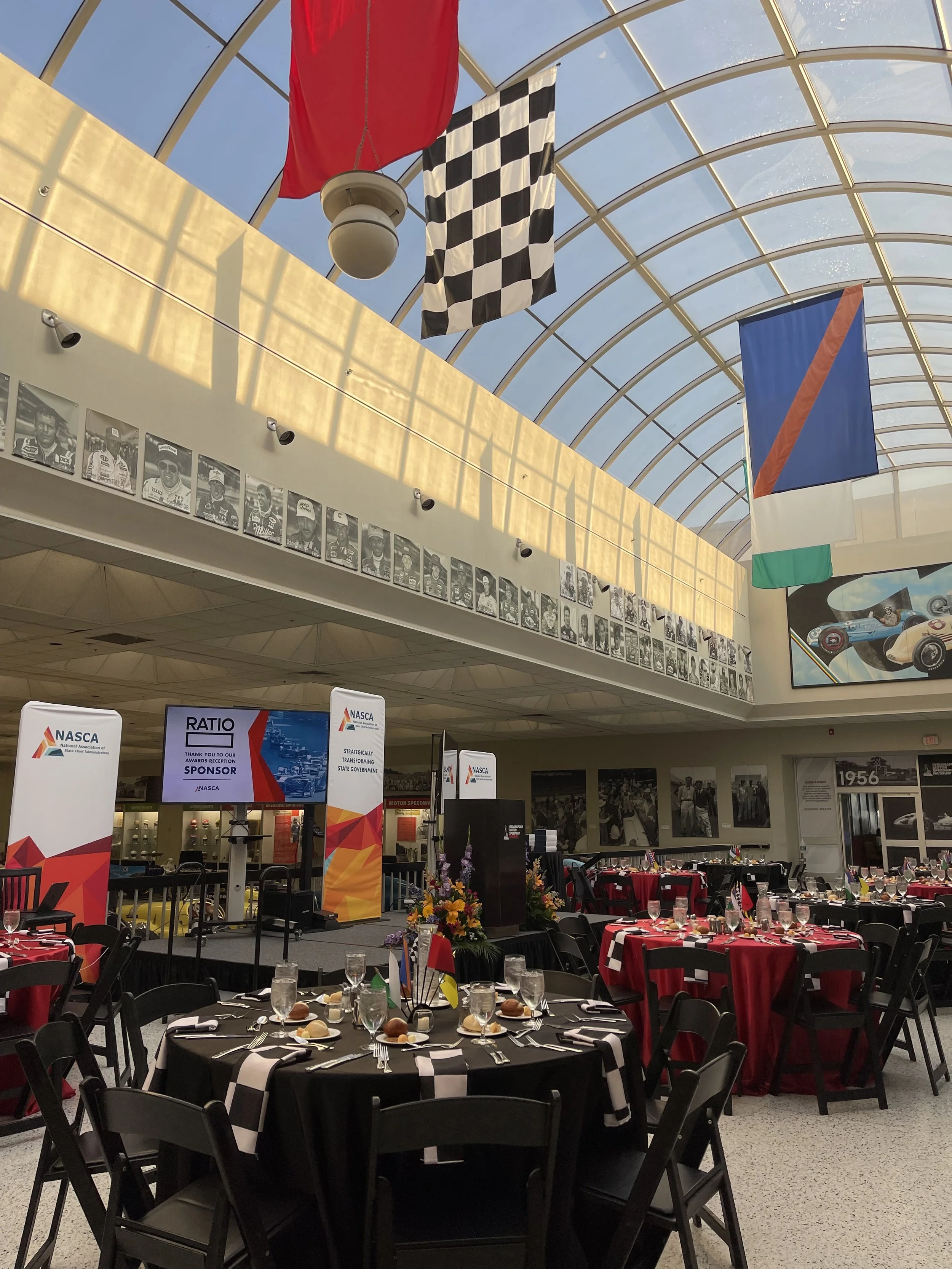 *awards ceremony and reception for NASCA at the Indianapolis Motor Speedway Museum