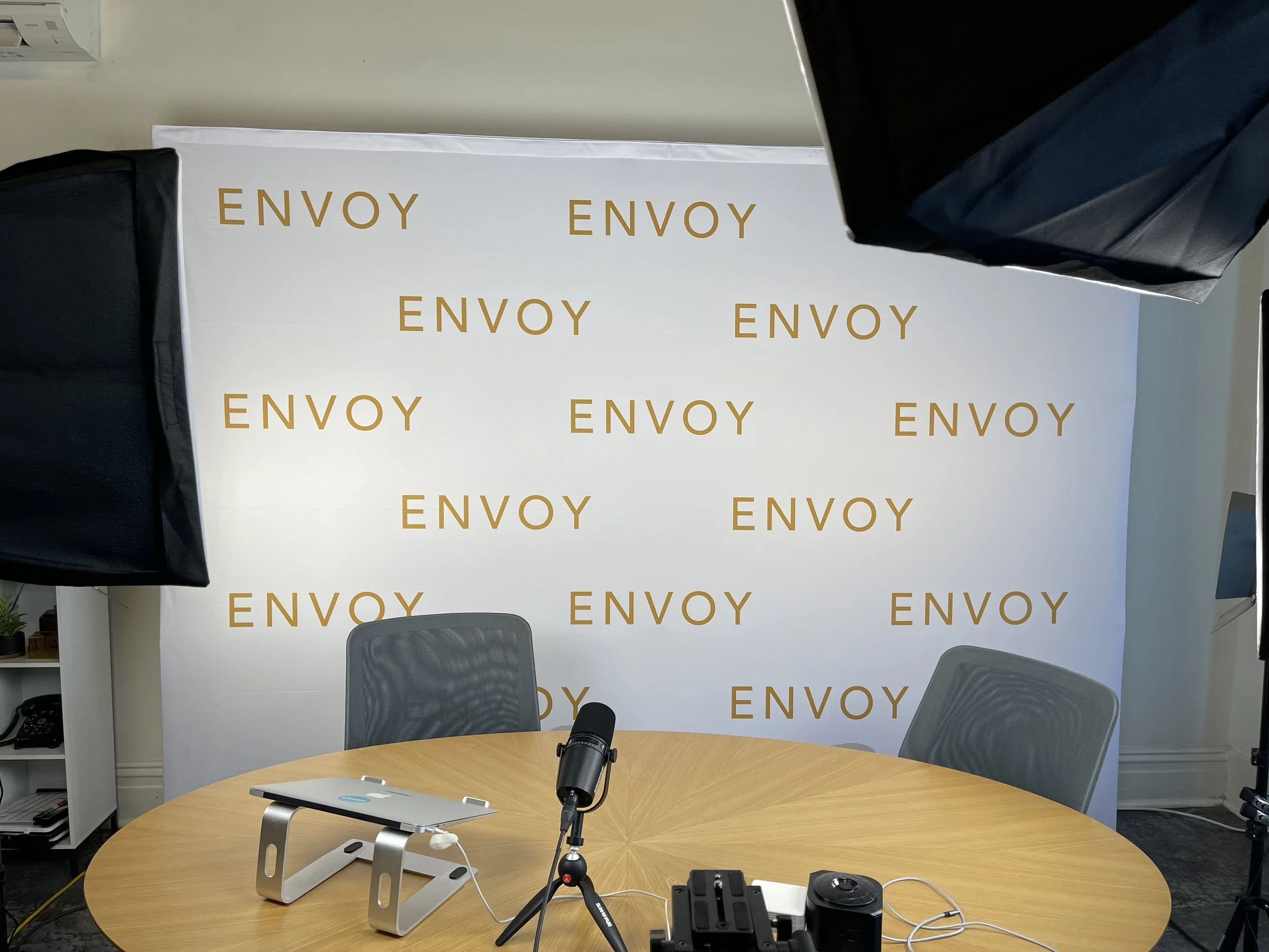 *studio set, ready to go live at a moments notice