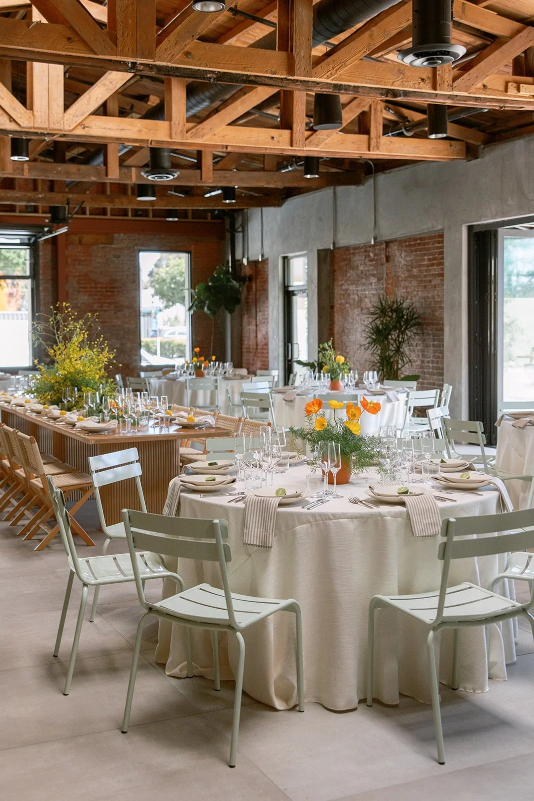Our tables, chairs, and styling elements are designed to be mixed, matched, and customized. Whether intimate or expansive, the space adapts to your vision—inviting you to shape the room in a way that feels personal and intentional.