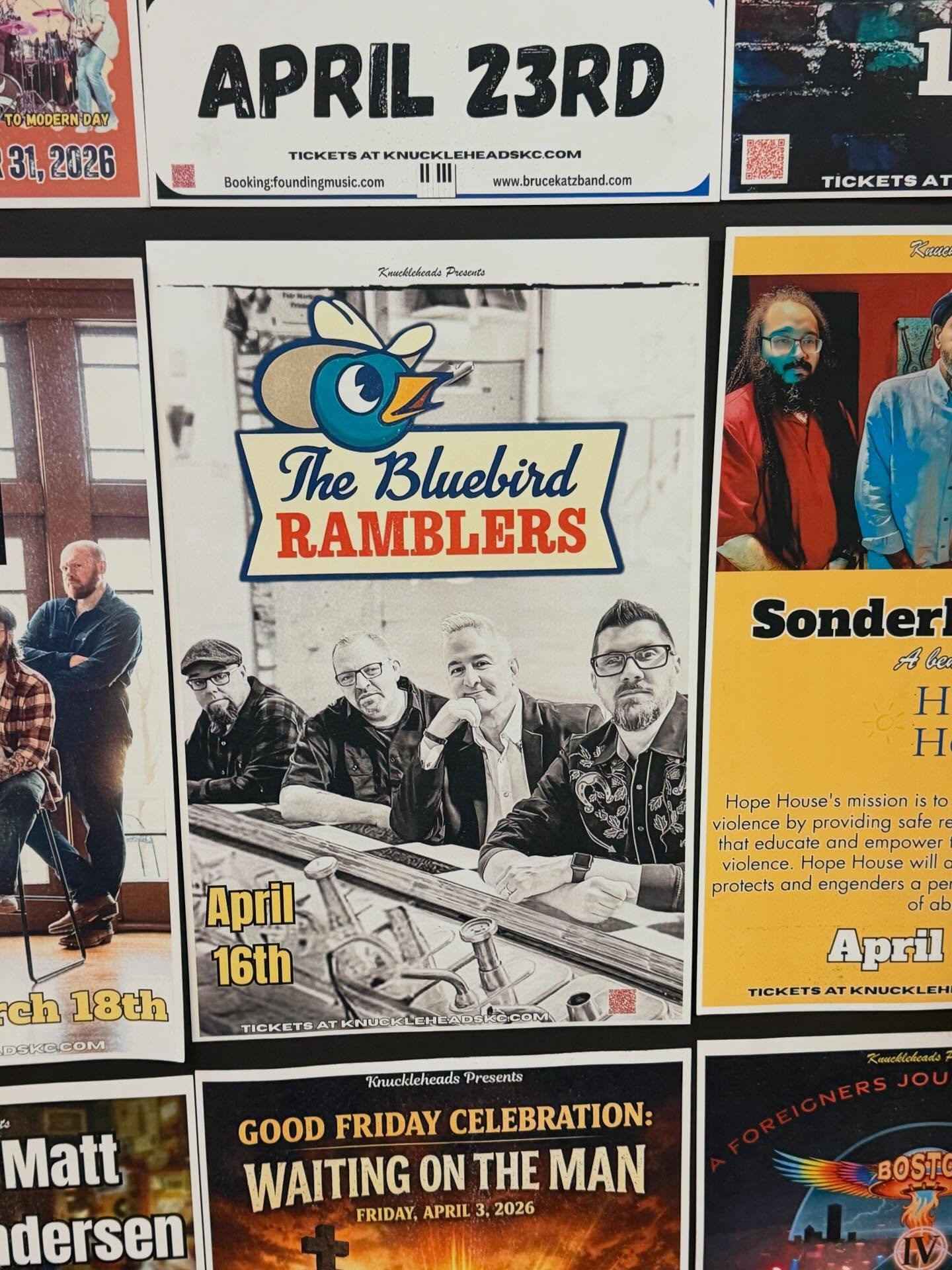 Thursday, April 16 at Knuckleheads!