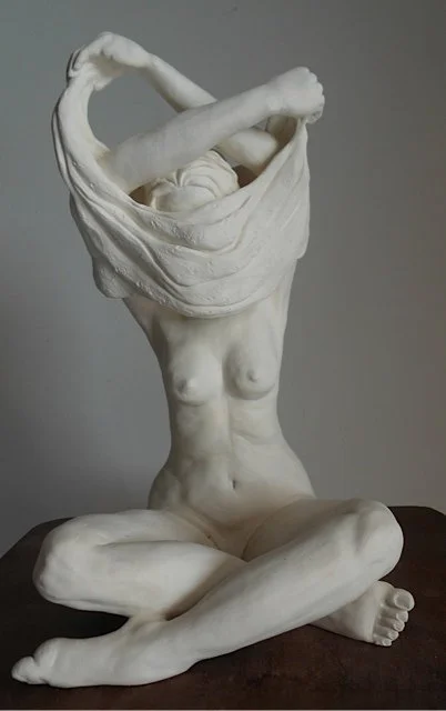 "Unveiling Moment" 2014, clay (12 x 7 x 7")