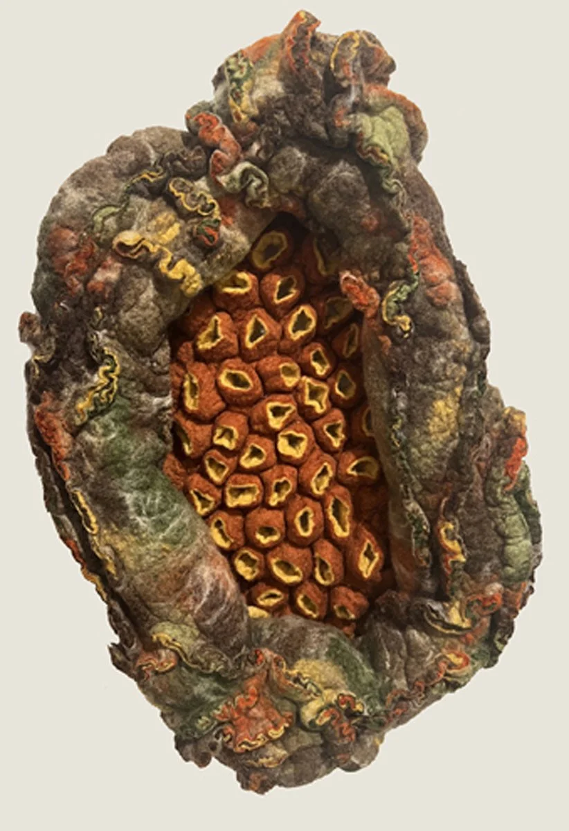 "Burl" 2024, wool roving (18 x 12 x 4")