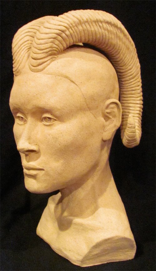 "Ram Tough" 2011, clay (14 x 10 x 8")