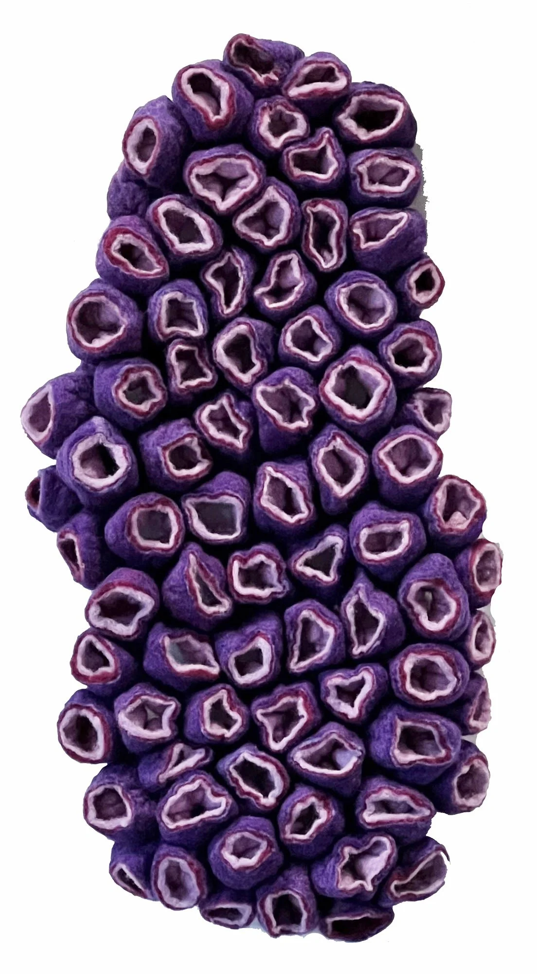 "Coral Cups" 2022, wool roving (18 x 18 x 9")