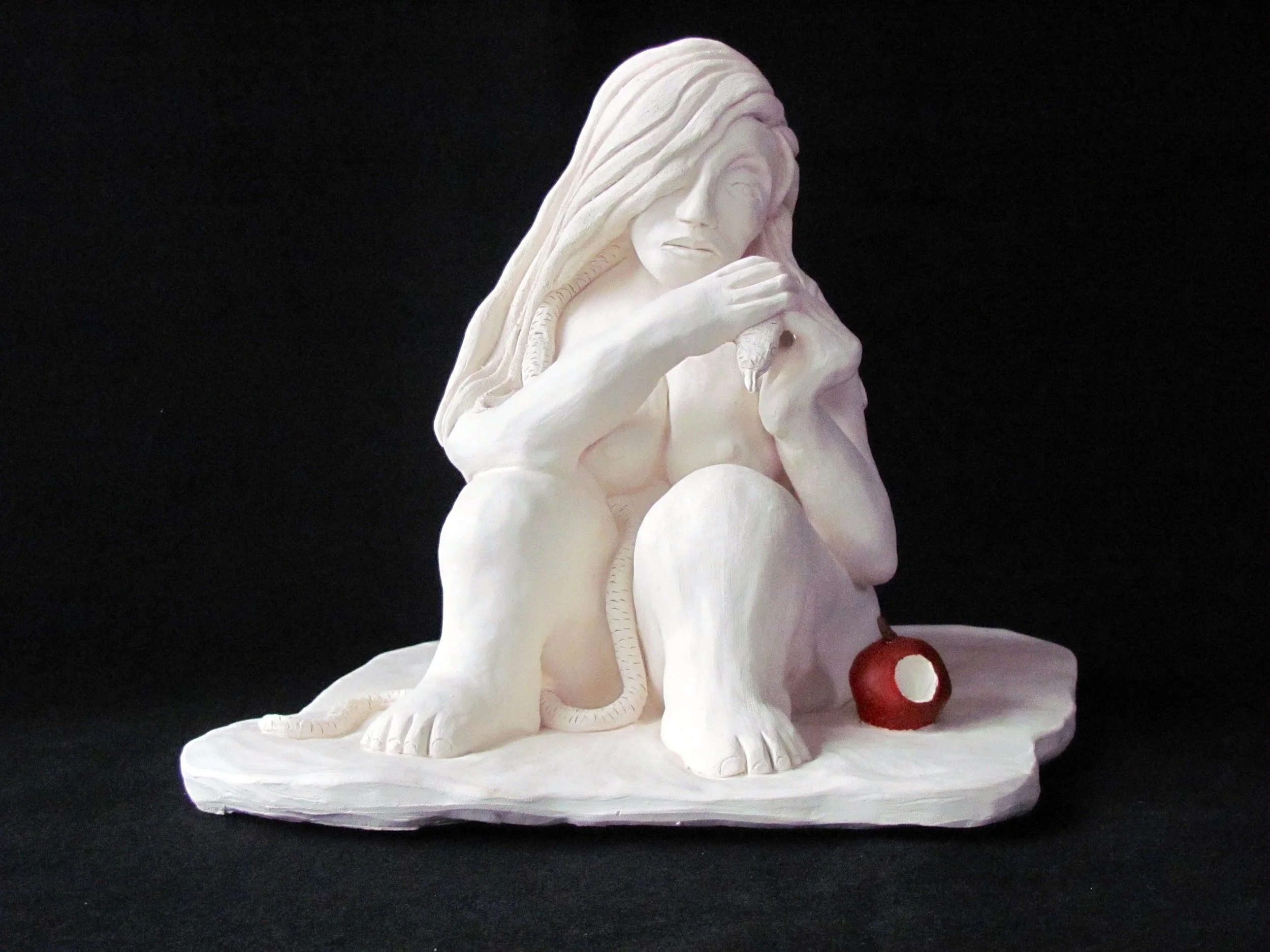 "Forbidden Fruit" 2011, clay, glaze (11 x 11 x 11"  with base)