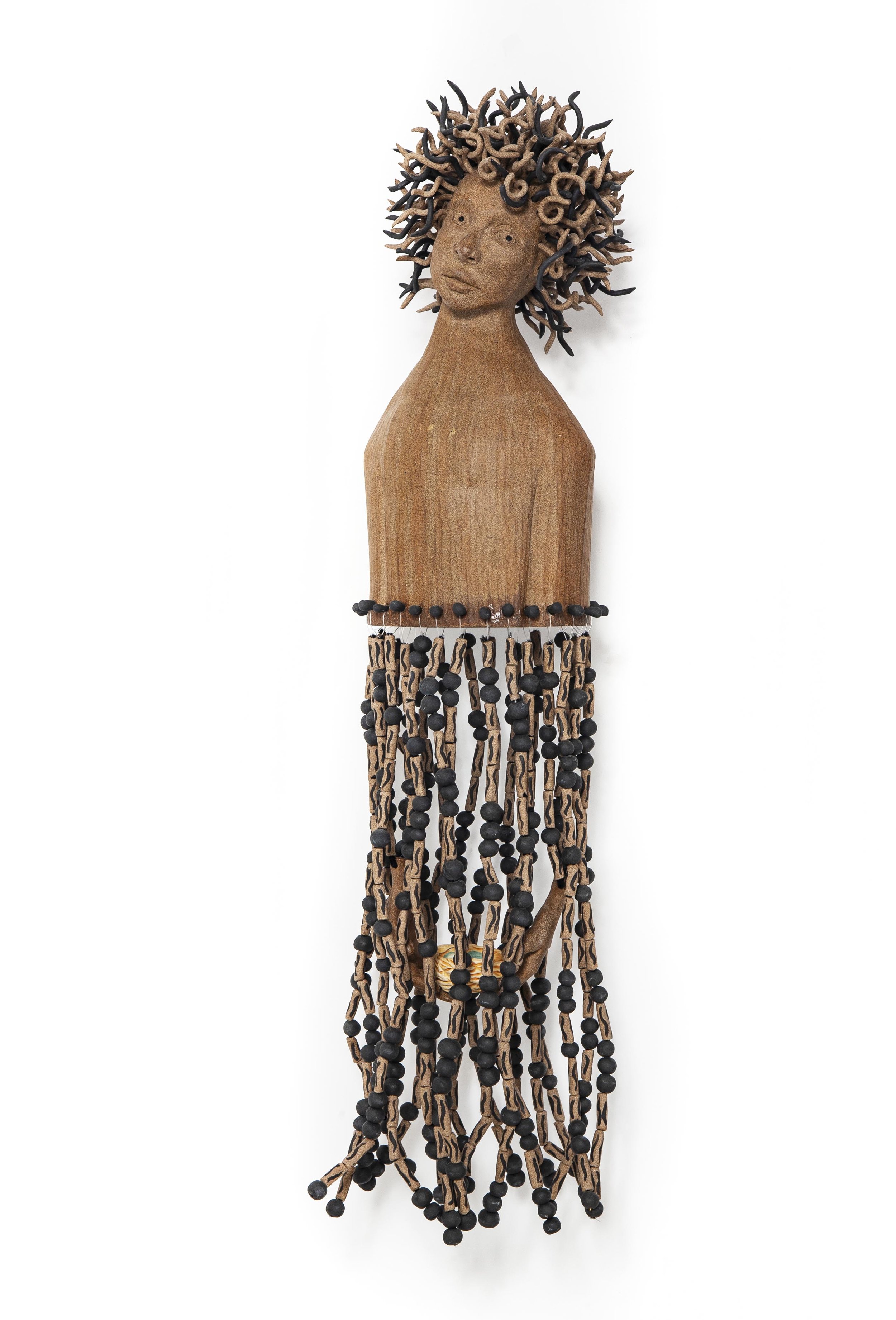 "Protected  Nest" 2023, clay (30 x 8 x 8")