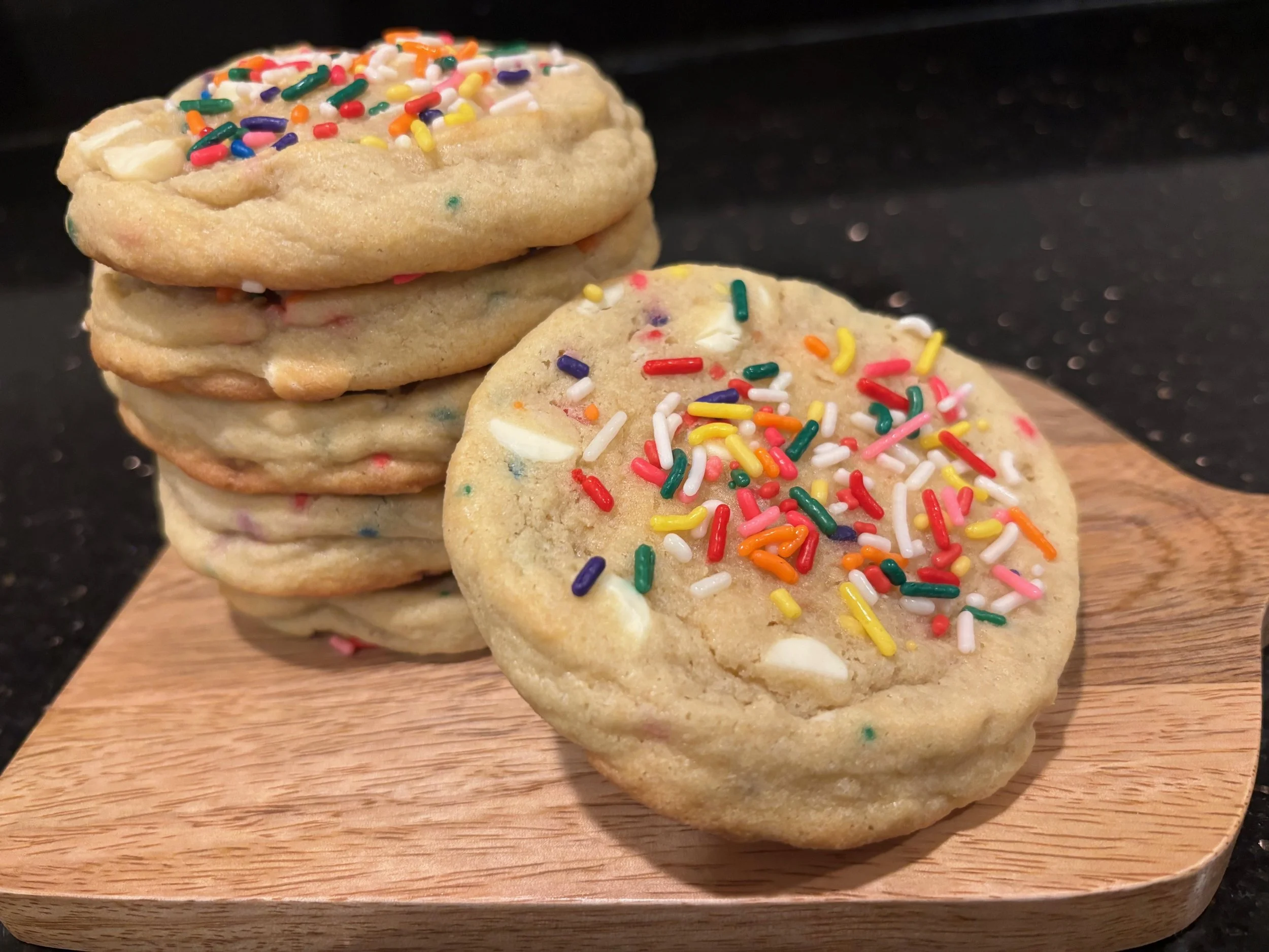 White Chocolate Funfetti Cookies -Bag of 6