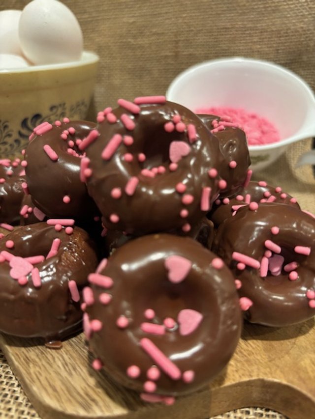 Milk Chocolate Dipped Mini Cake Donuts