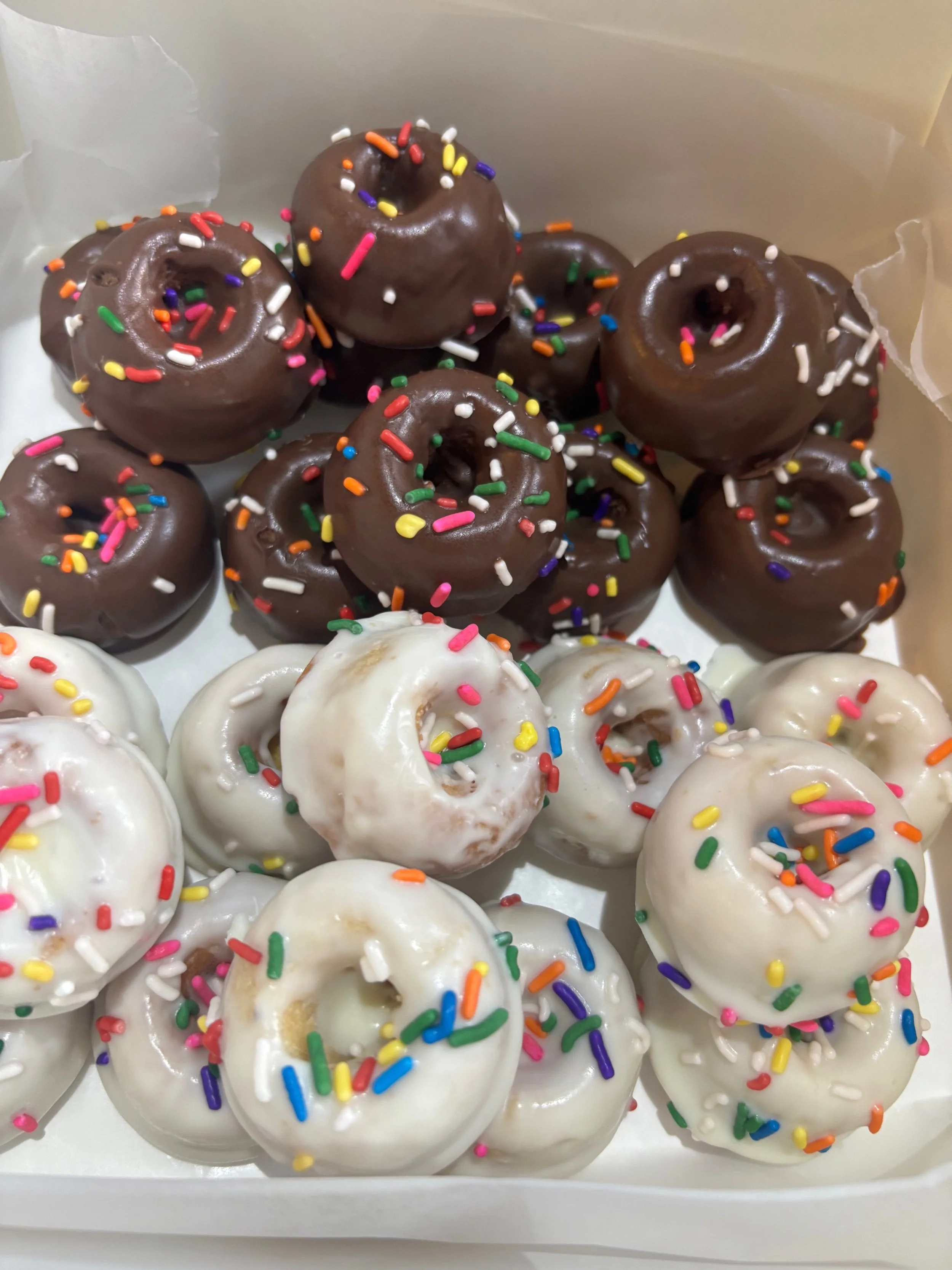 Chocolate Dipped Mini Donuts - 2 Dozen Box