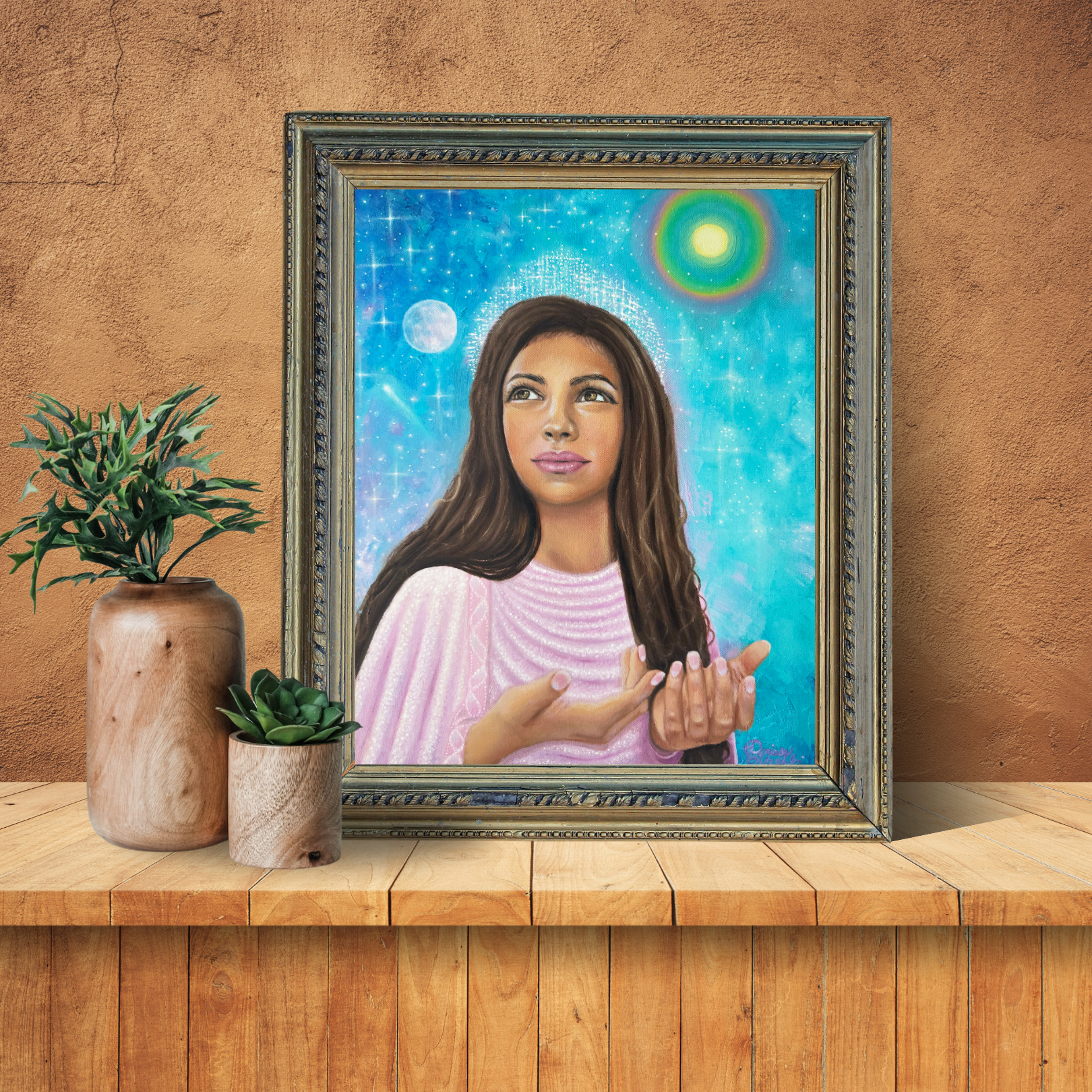Brown Autumn Vintage Art Photo Frame Flatlay Mockup Instagram Post (2).png