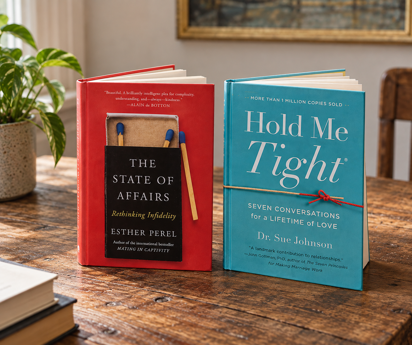 Two additional reads to help you recovery from infidelity- Hold me tight, and The State of Affairs.