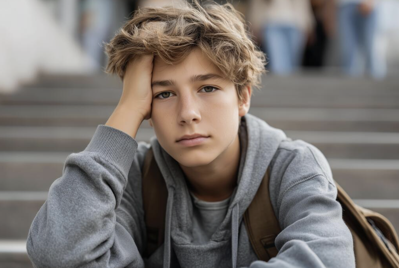 Teenage boy experiencing anxiety, representing teen counselling services at Watkins Counseling and Wellness in Smiths Falls, Canada.