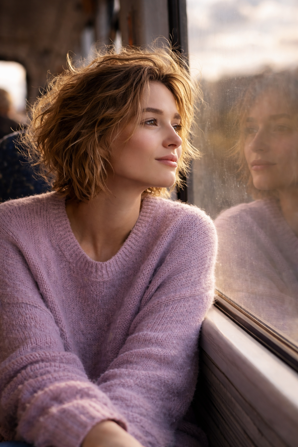 Woman in a reflective moment by a window, symbolizing Internal Family Systems (IFS) therapy at Watkins Counselling & Wellness in Smiths Falls.
