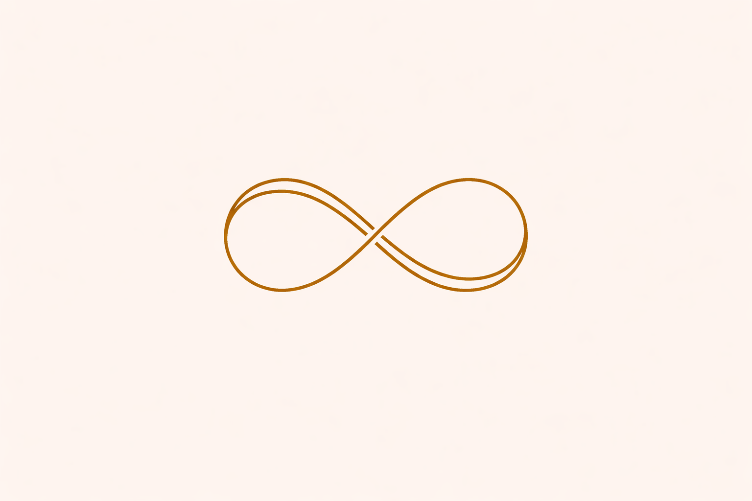 A simple line drawing of an infinity symbol on a light background.