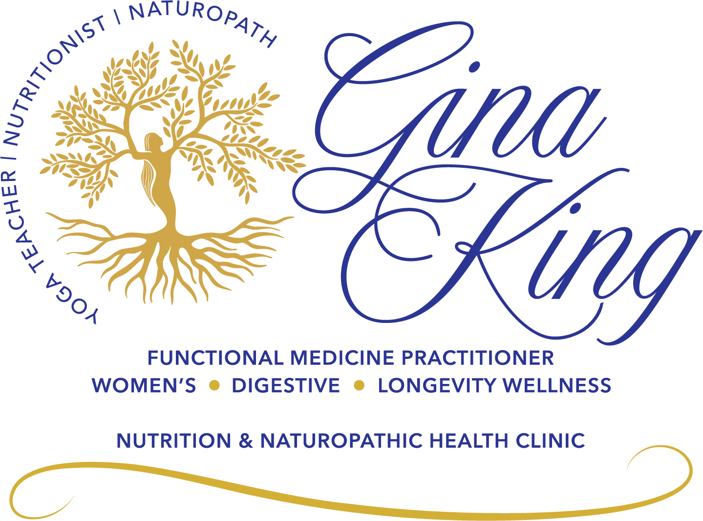 Gina King Clinic logo, naturopath and nutritionist functional medicine practitioner.