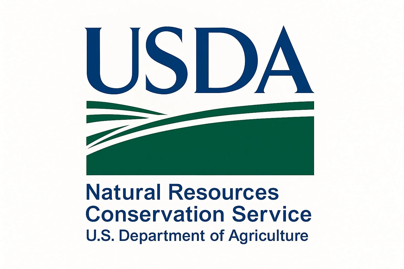 USDA logo with green fields and blue sky, with text "Natural Resources Conservation Service U.S. Department of Agriculture."