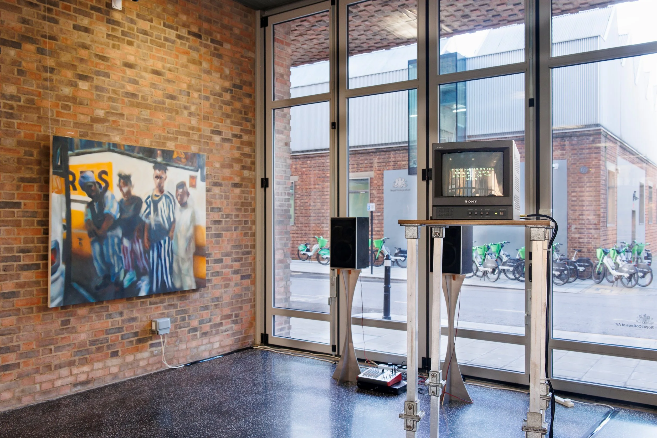 "god lives through". 2025. – SANKOFA II: Poetics of Becoming Installation shot.