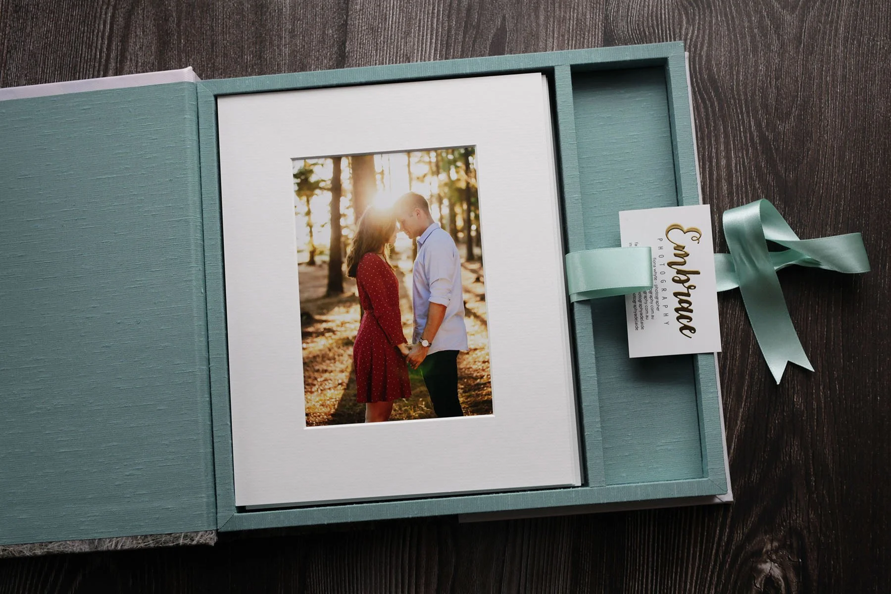 Folio Box 11"x14" with matted prints presented beautifully by Embrace Photography