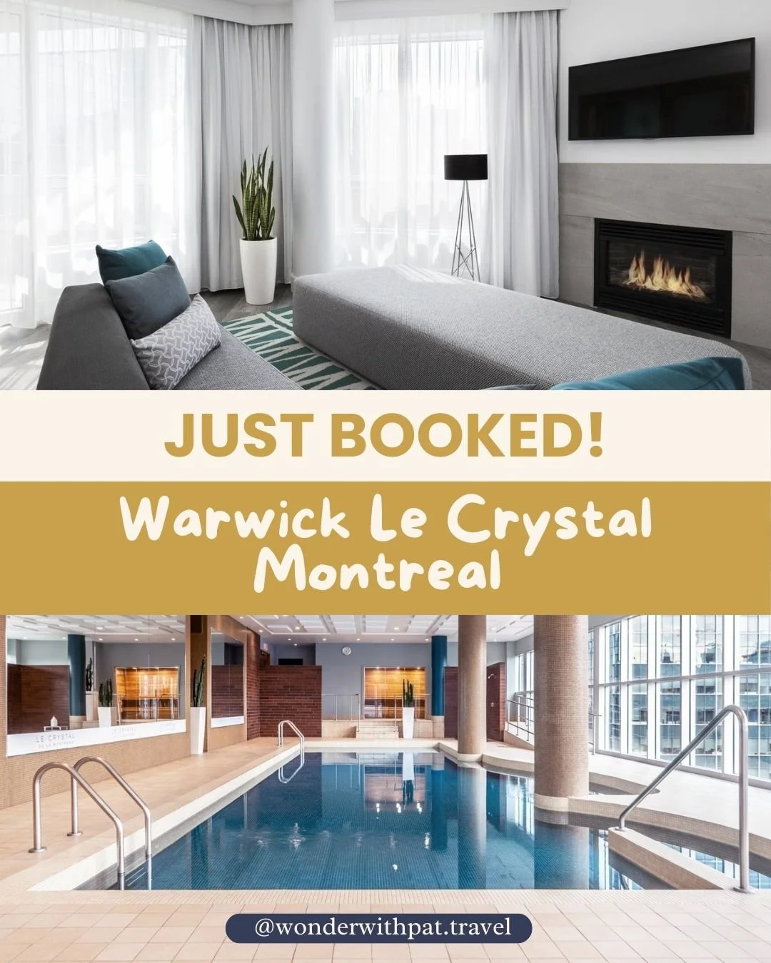 Montreal finale, unlocked 🔓

We&rsquo;re wrapping up our Gaga + Qu&eacute;bec adventure with one last, very chill night at Warwick Le Crystal &ndash; a cozy loft suite and that dreamy indoor pool before flying home. I wanted a spot that feels like a