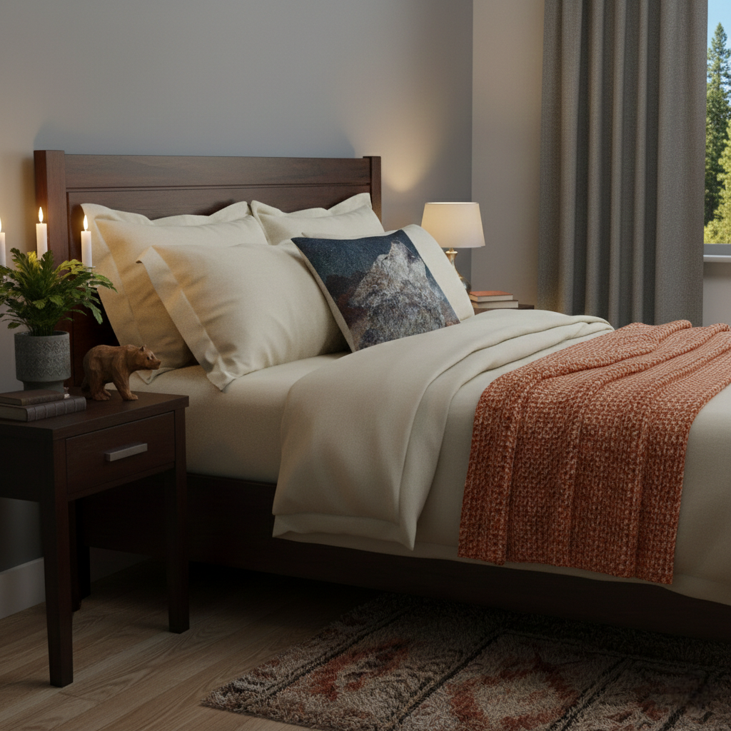 Lone Wolf Woven Pillow