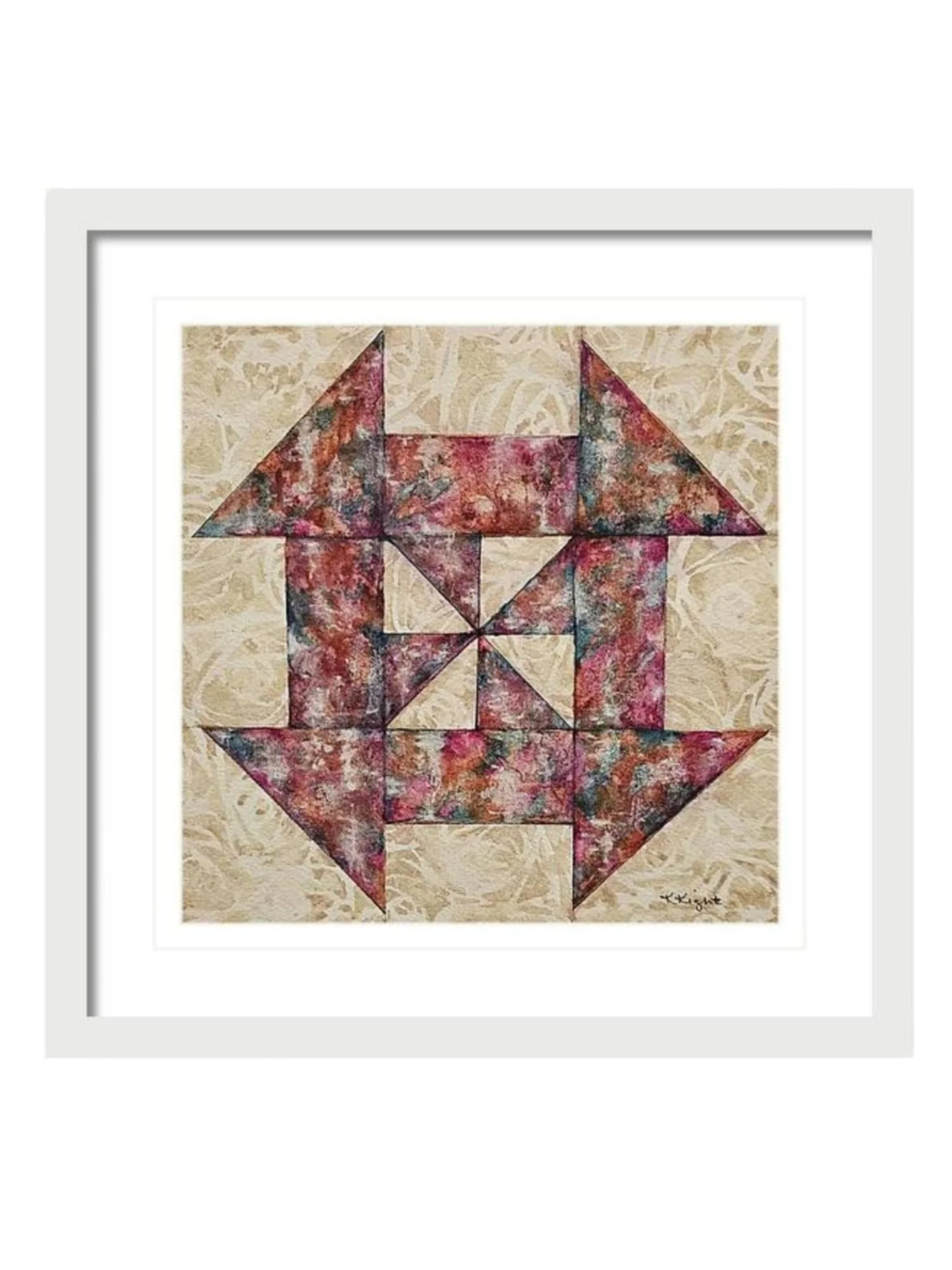 Disappearing Pinwheel Churn Dash Quilt Block