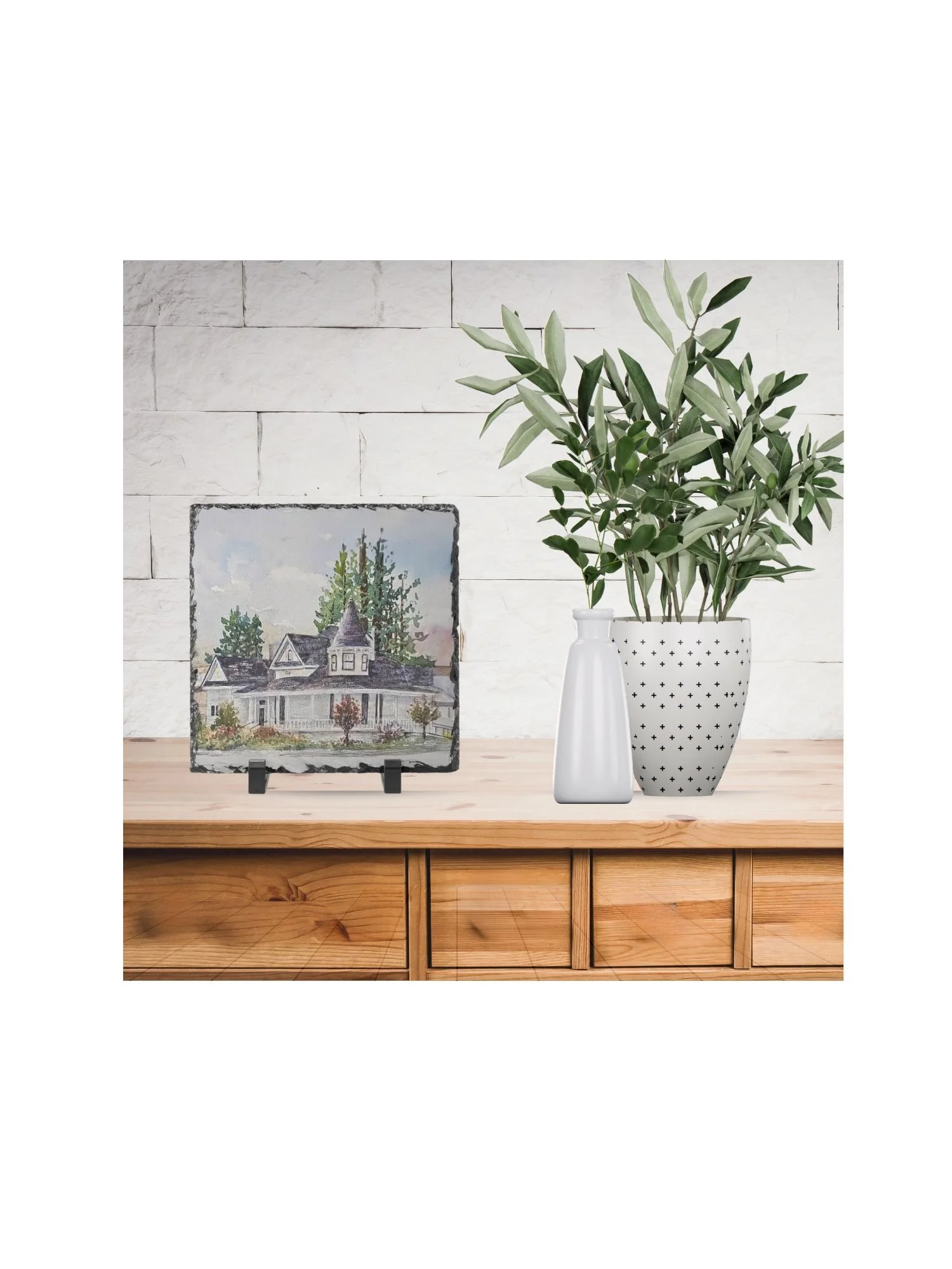 Held-Poage Memorial Home 8" x 8" Slate Plaque