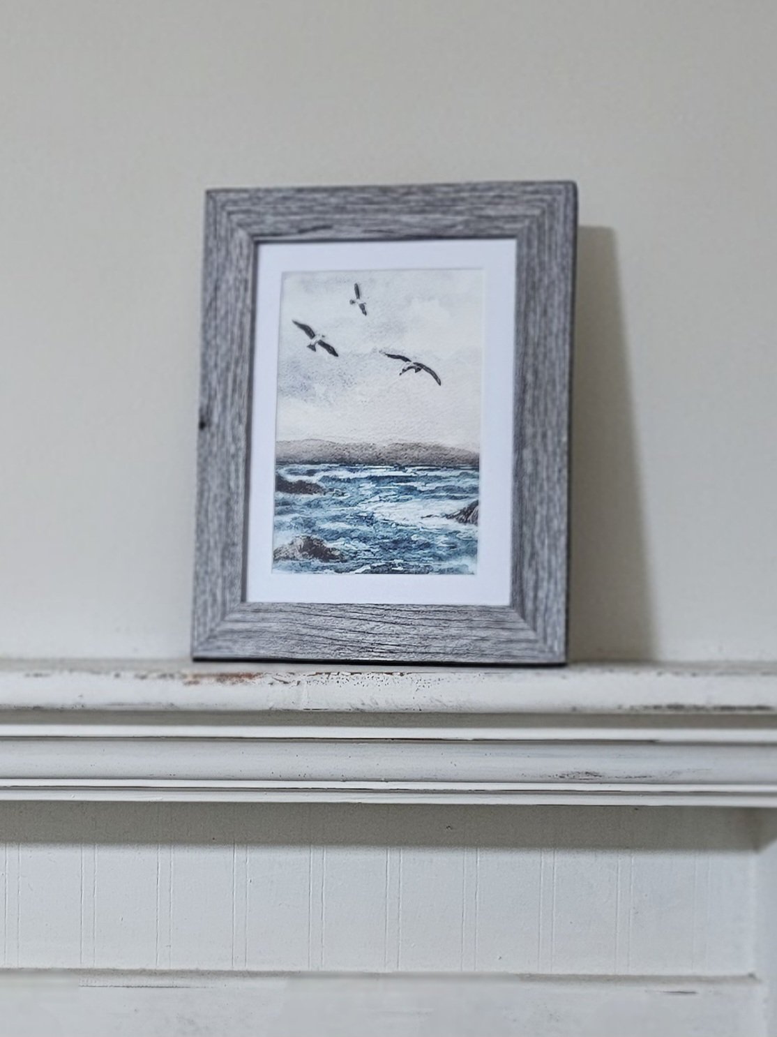 Happiness Comes In Waves - Small Print in 5"x7" Frame