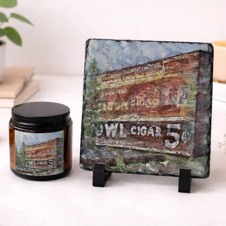 Slate Plaque and Candle Gift Set - The Lot On Main