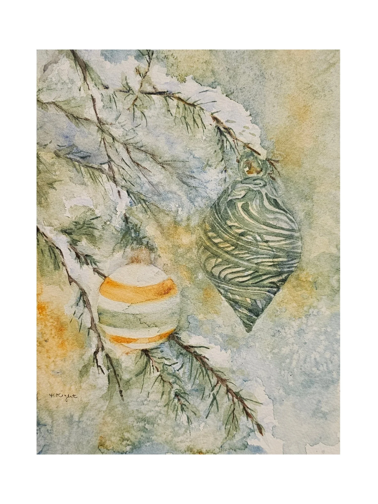 Blown Glass Beauty Watercolor Art  (Print) *Free Shipping*