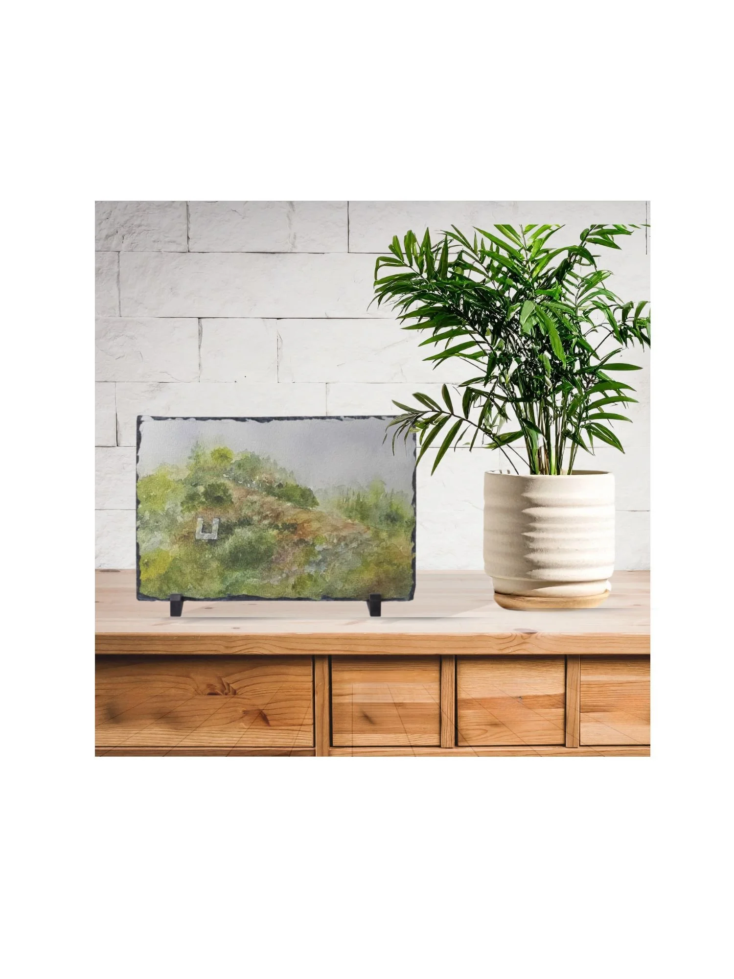 The U  7" x 11" Slate Plaque