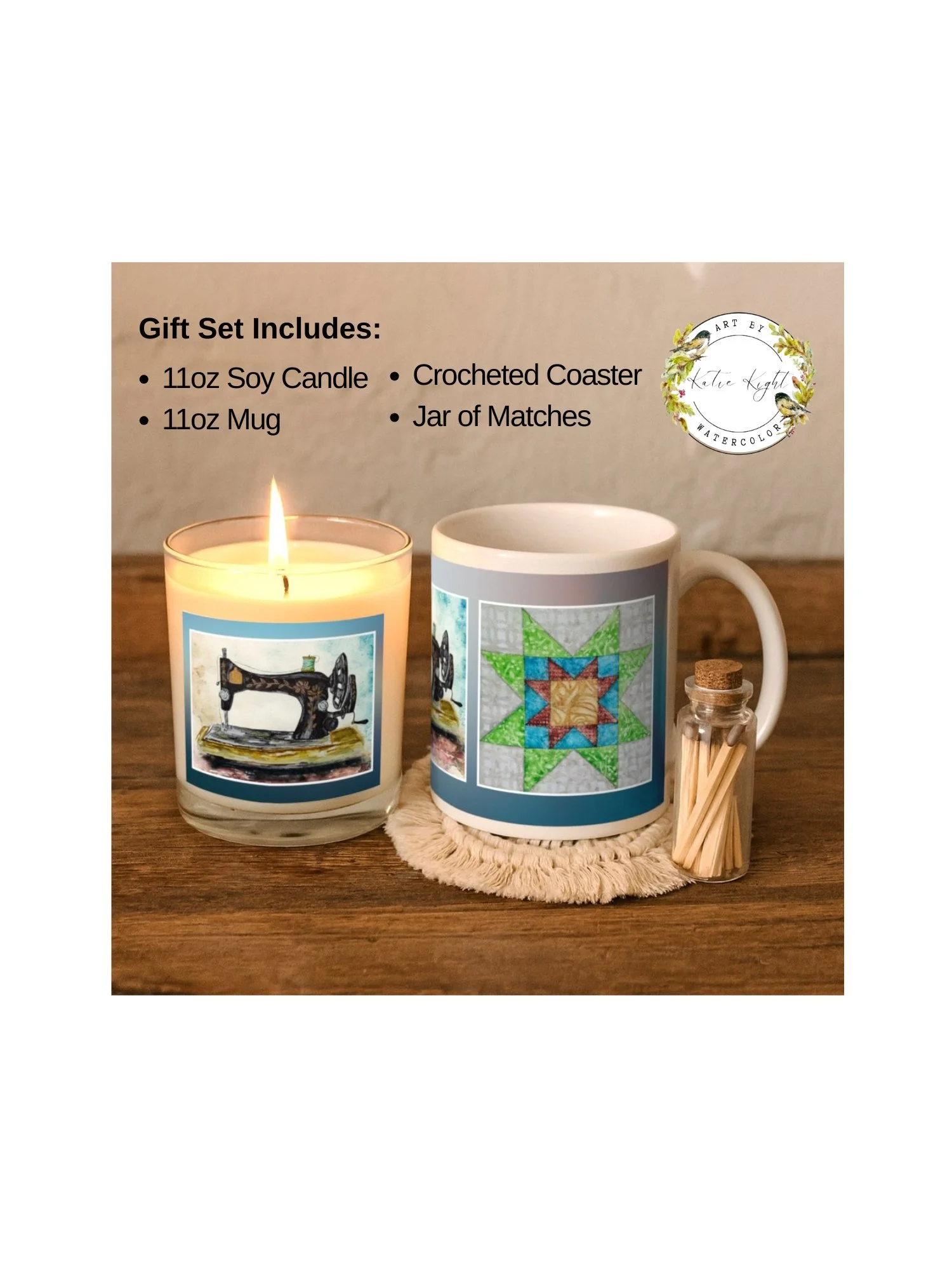 Quilter's Mug and Candle Gift Set