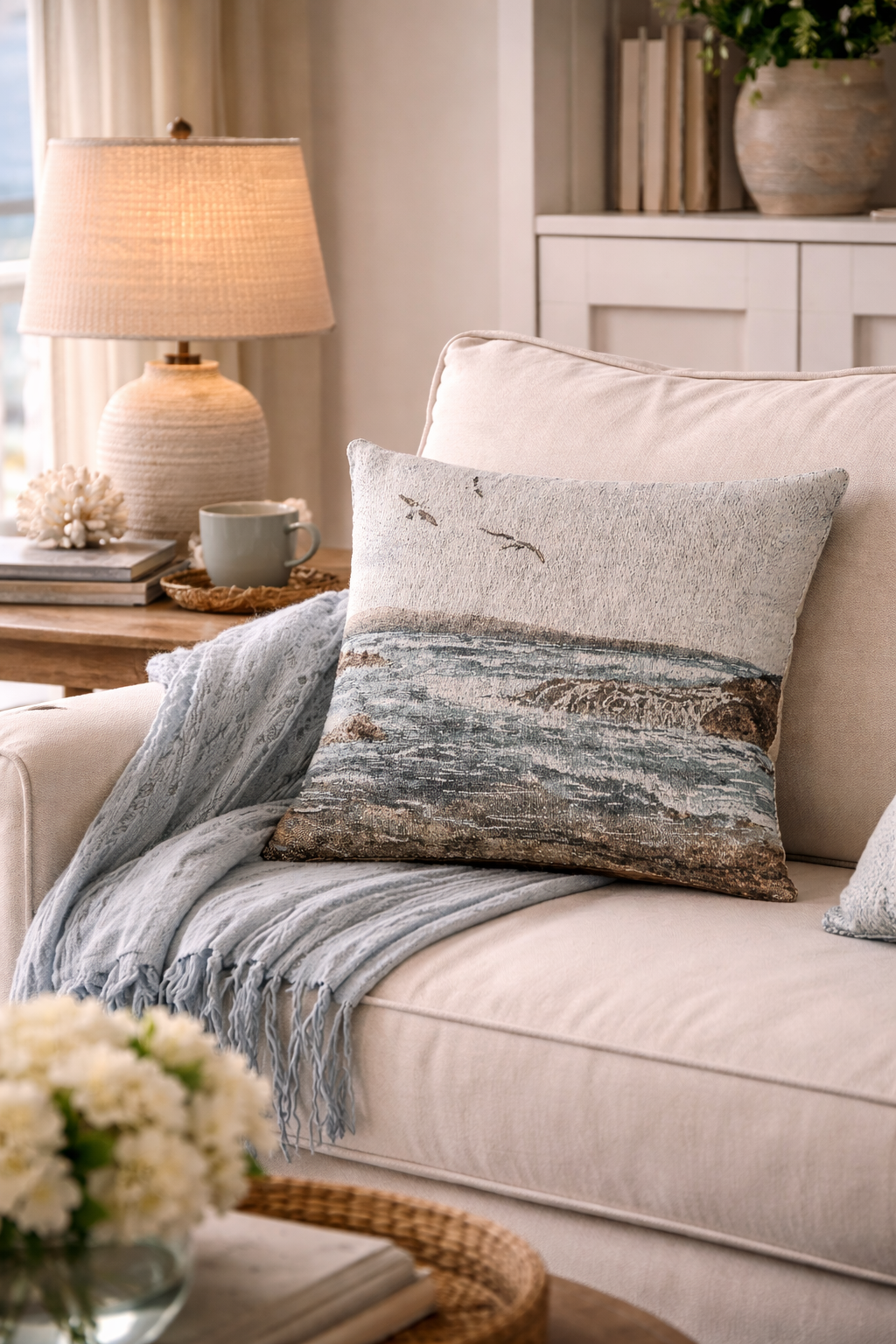 Ocean Woven Pillow