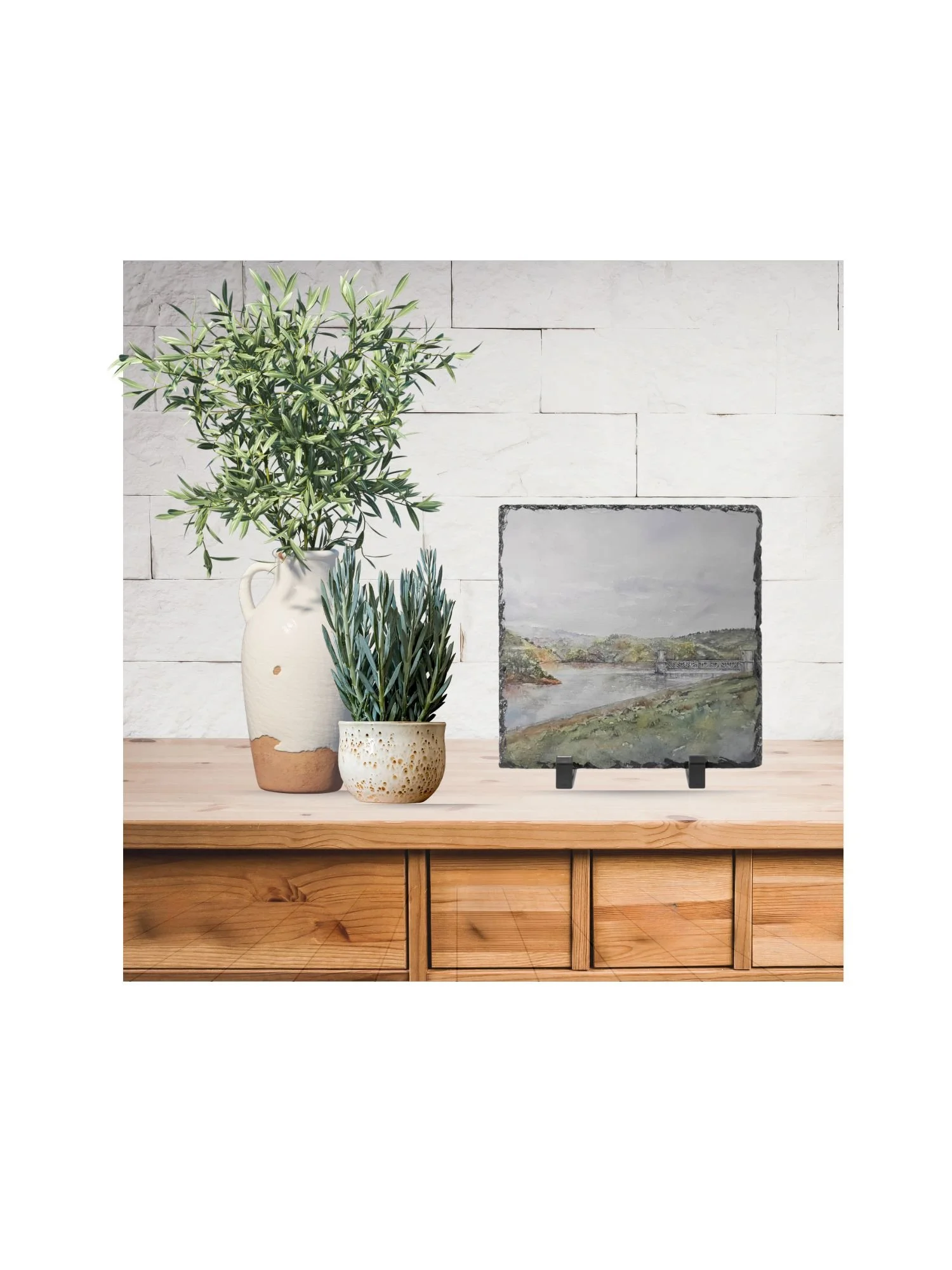 Lake Mendocino 8" x 8" Slate Plaque