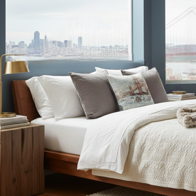 Golden Gate Bridge Woven Pillow