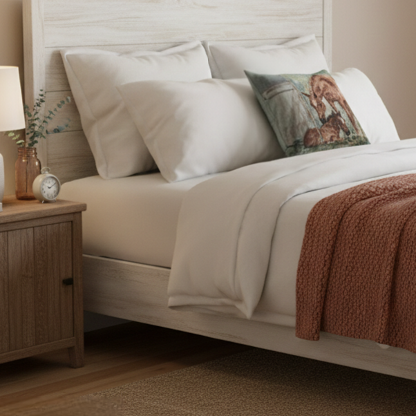 Mare and Foal Woven Pillow