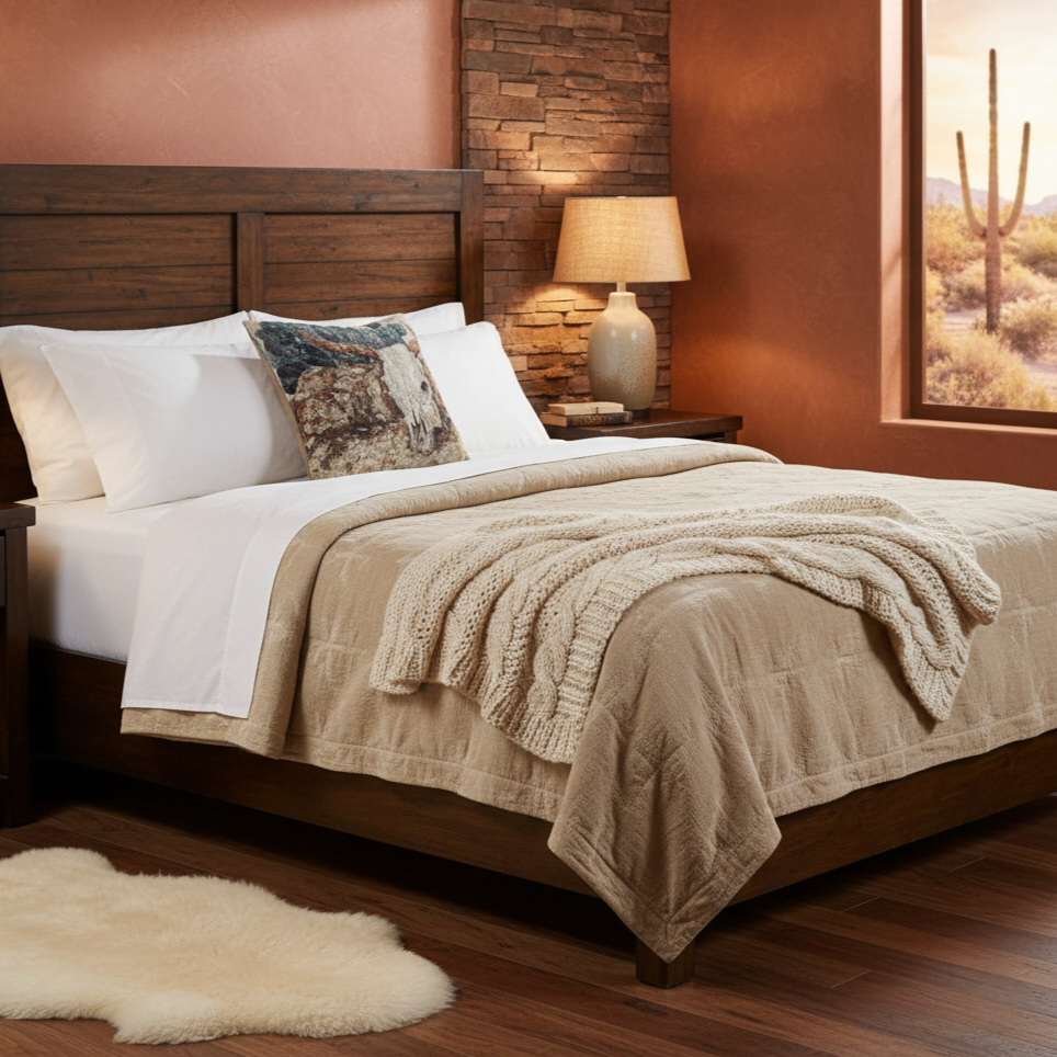 Desert Skull Woven Pillow