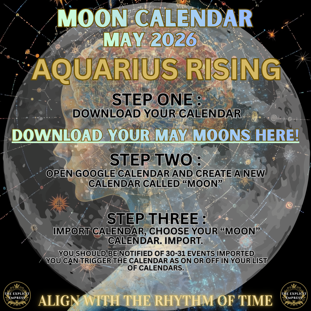 MAY MOON CALENDAR - AQUARIUS RISING