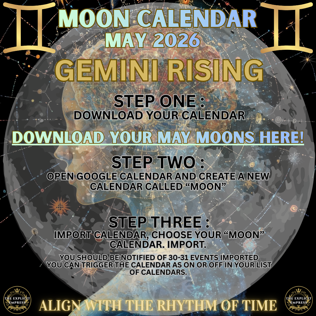 MAY MOON CALENDAR - GEMINI RISING