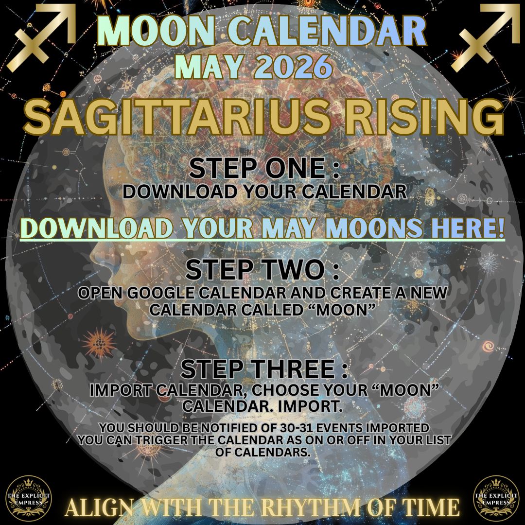 MAY MOON CALENDAR - SAGITTARIUS RISING