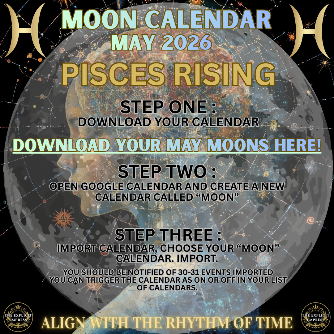 MAY MOON CALENDAR - PISCES RISING