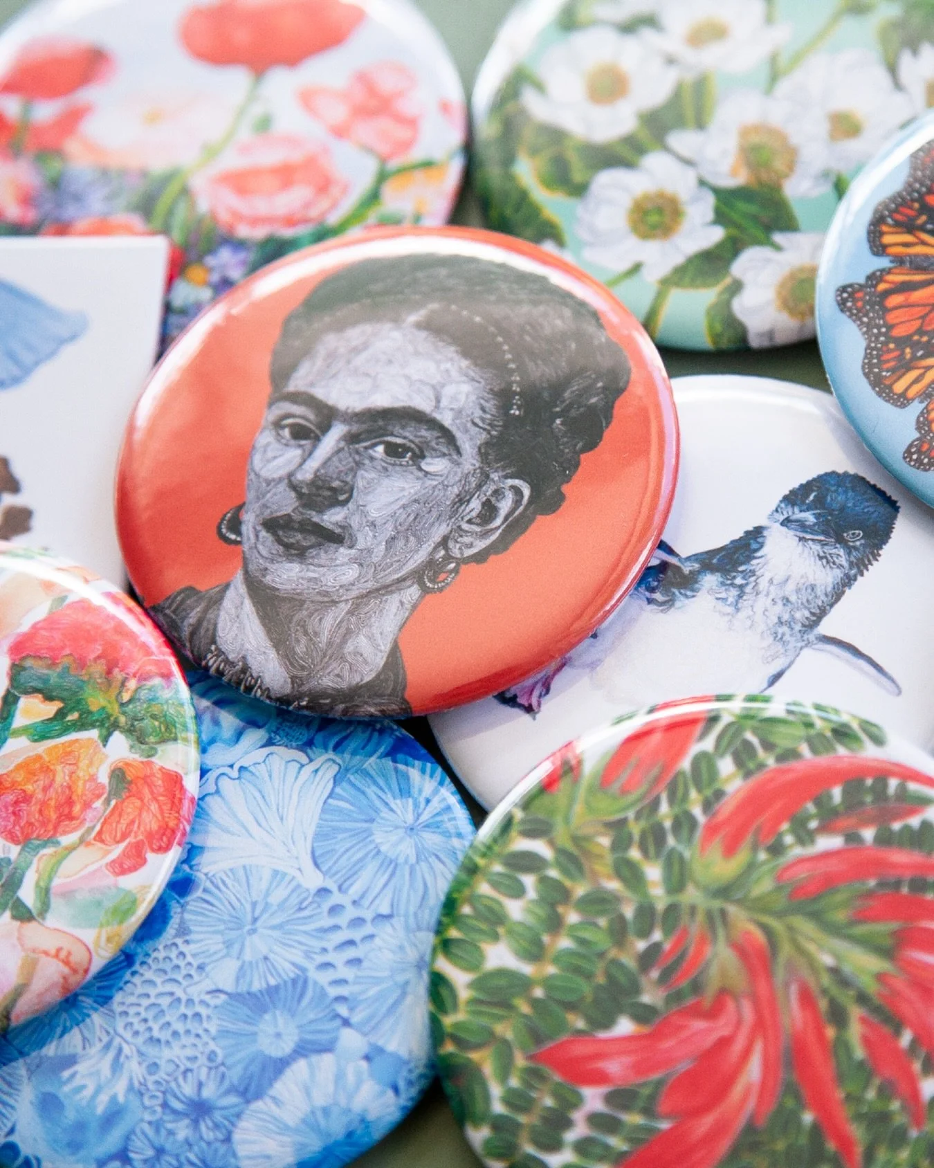 Thank you for all the lovely feedback about my magnets and pocket mirrors. They&rsquo;re made locally in Wigram, with so much care and detail by Marie @mazzwithme 
I will bring them along to the @gardencitymakete next Saturday 6th December at Wolfbro